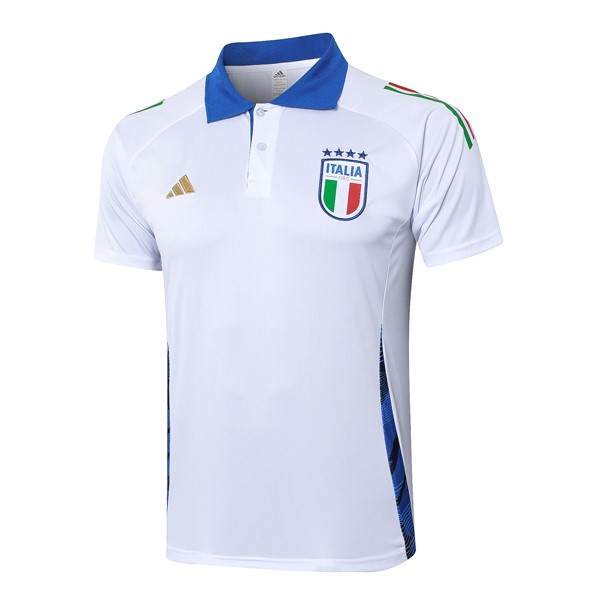 Polo Italien 2024-2025 Weiß Blau 2